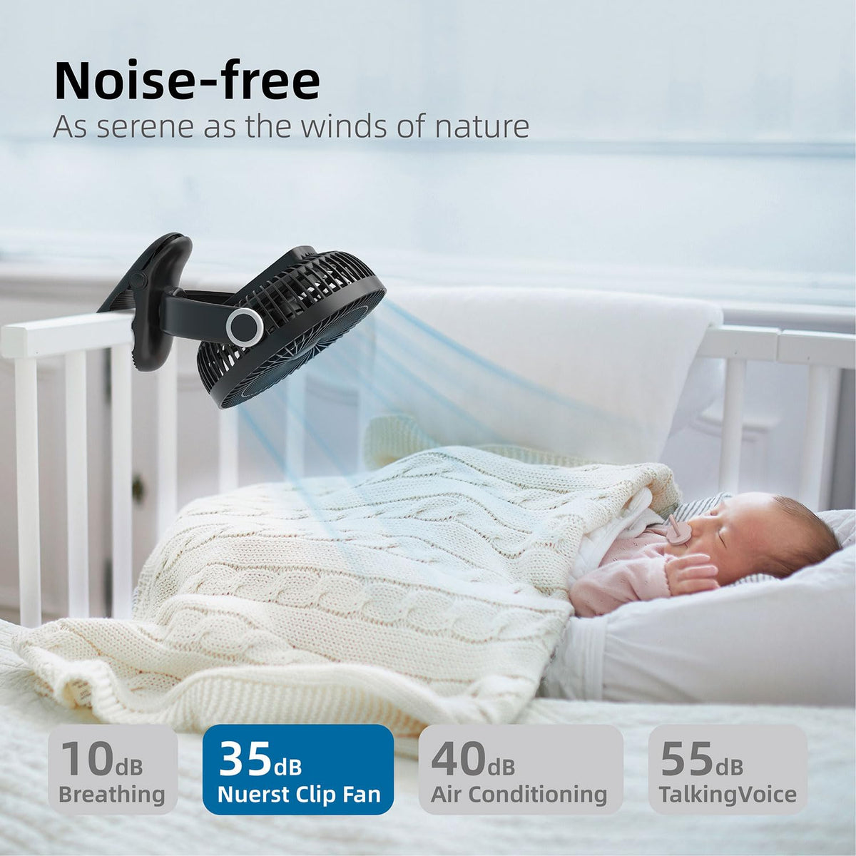 10000mAh 8-Inch Rechargeable Clip on Fan B51813