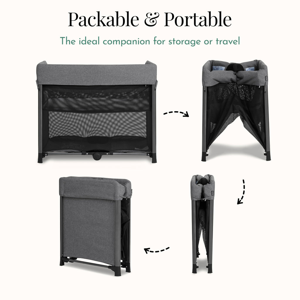 Portable Playard with Instant Fold and Bassinet, Grey M263967