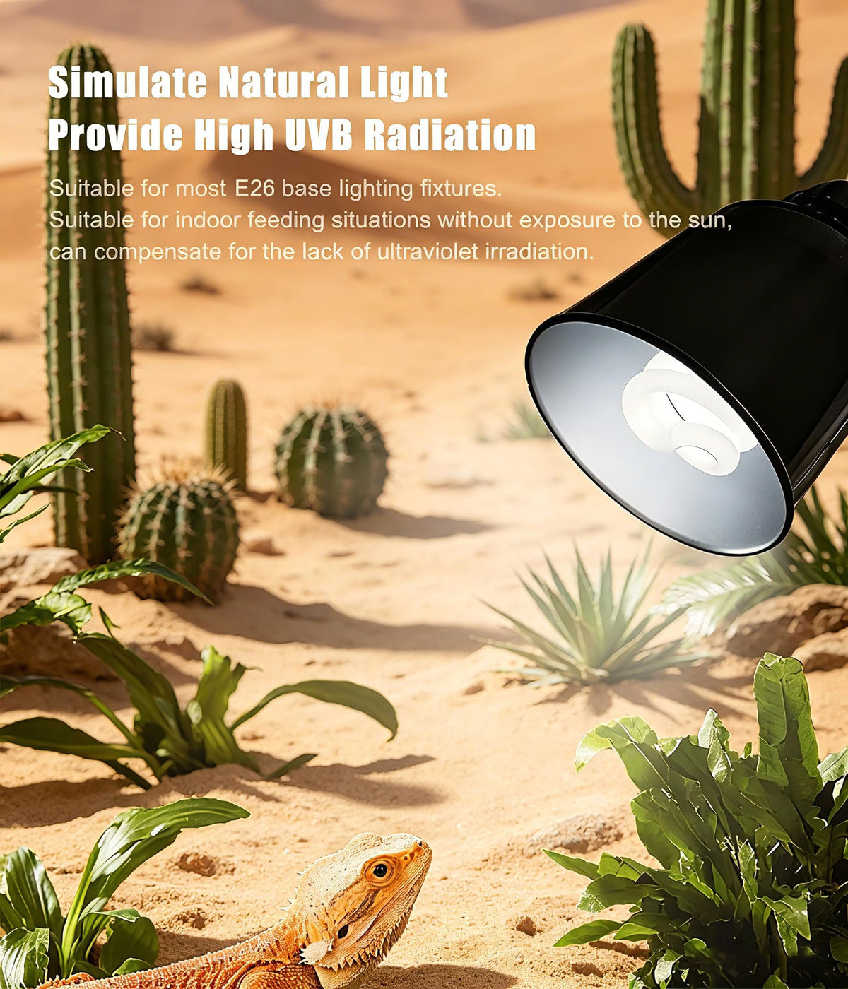 E26 Reptile UVB Light Bulb 26W 2-Pack F533581
