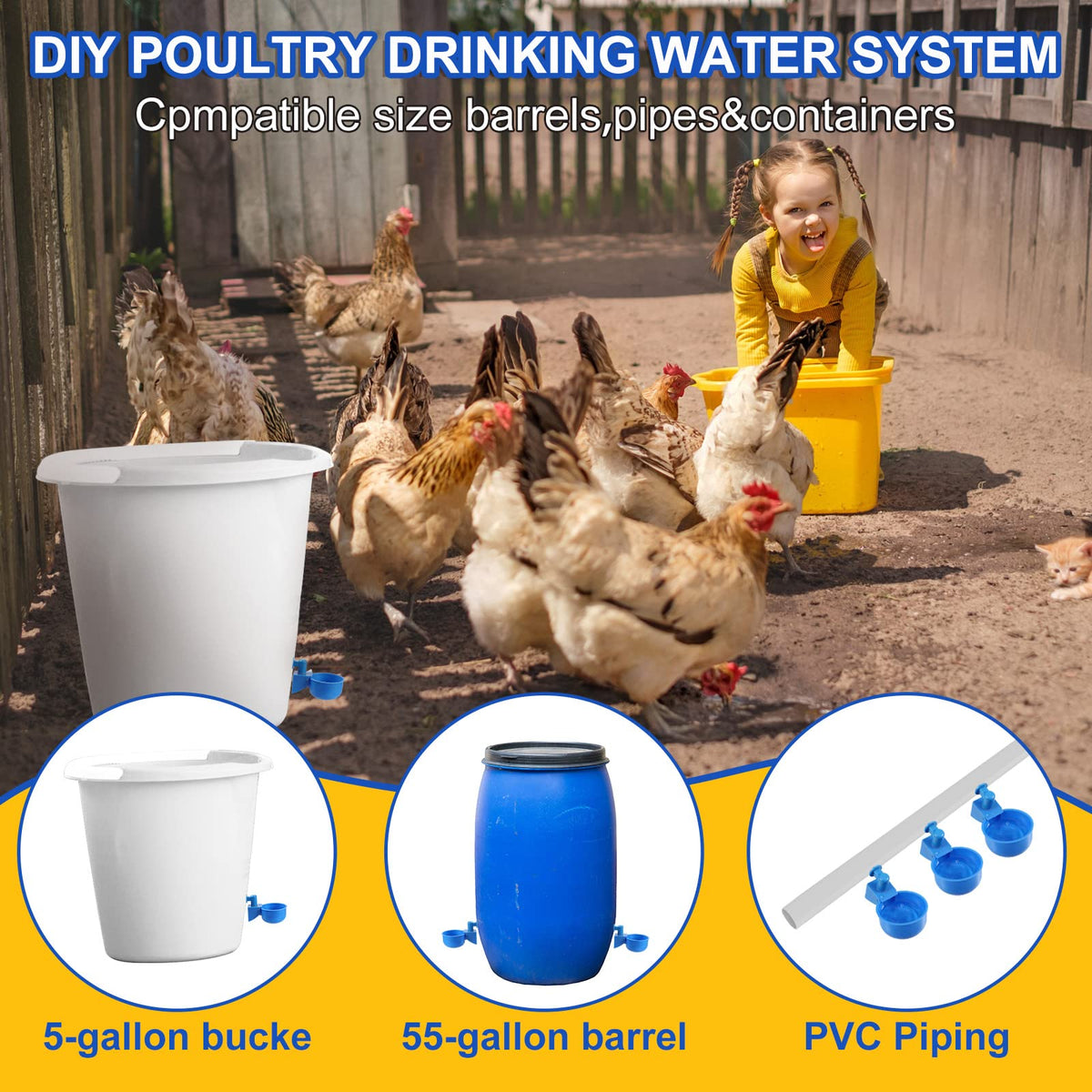 50 Pcs Chicken Waterer Cup Z8254
