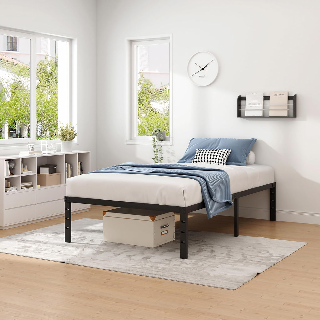 Metal Bed Frame with Storage Space, 14 Inch J845