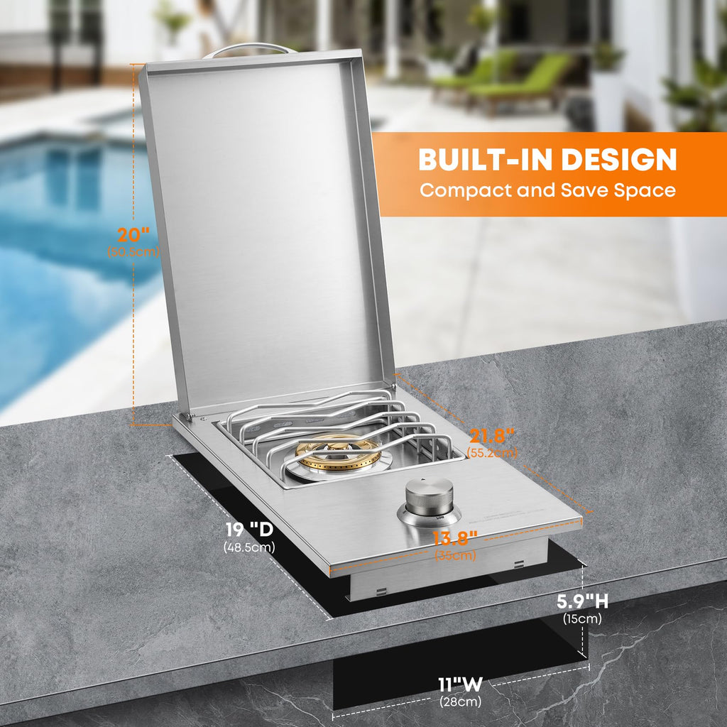 Built-In Propane Gas Side Burner P84425