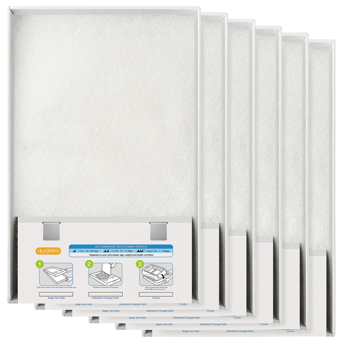 Crystal Cat Litter Tray Refill White 6-Pack V942451