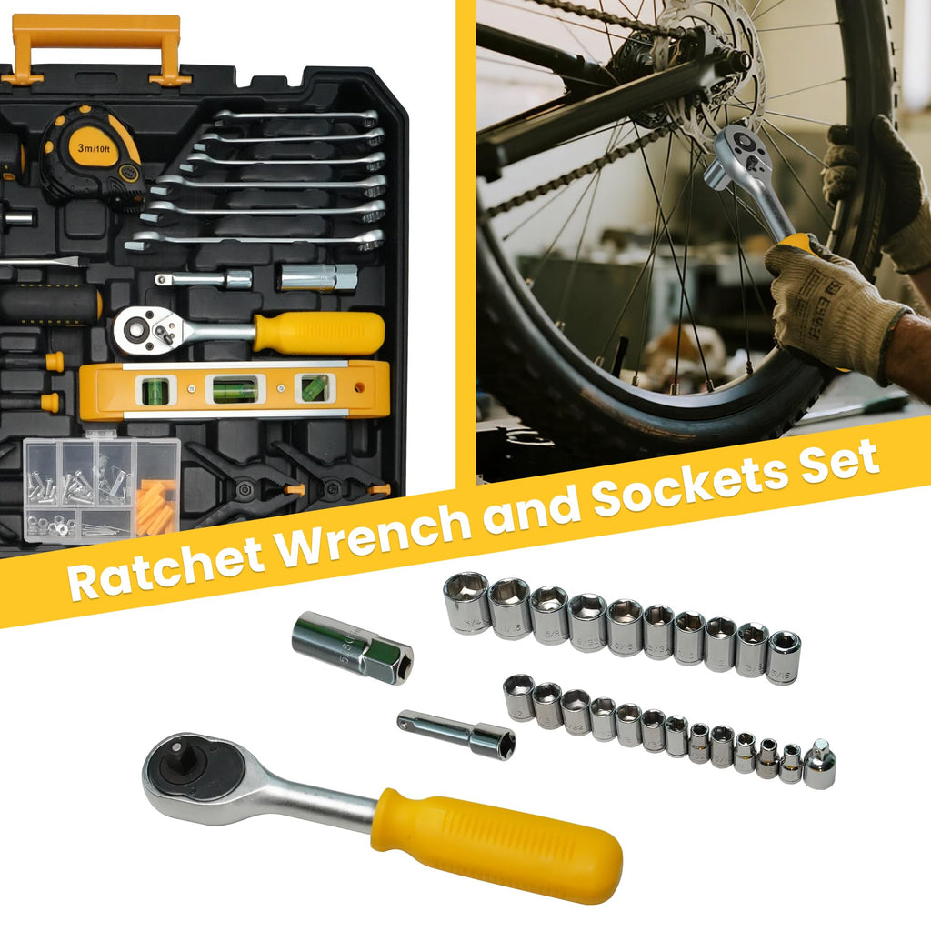 168-Piece Tool Set with Screwdrivers Ratchet Wrenches W11130