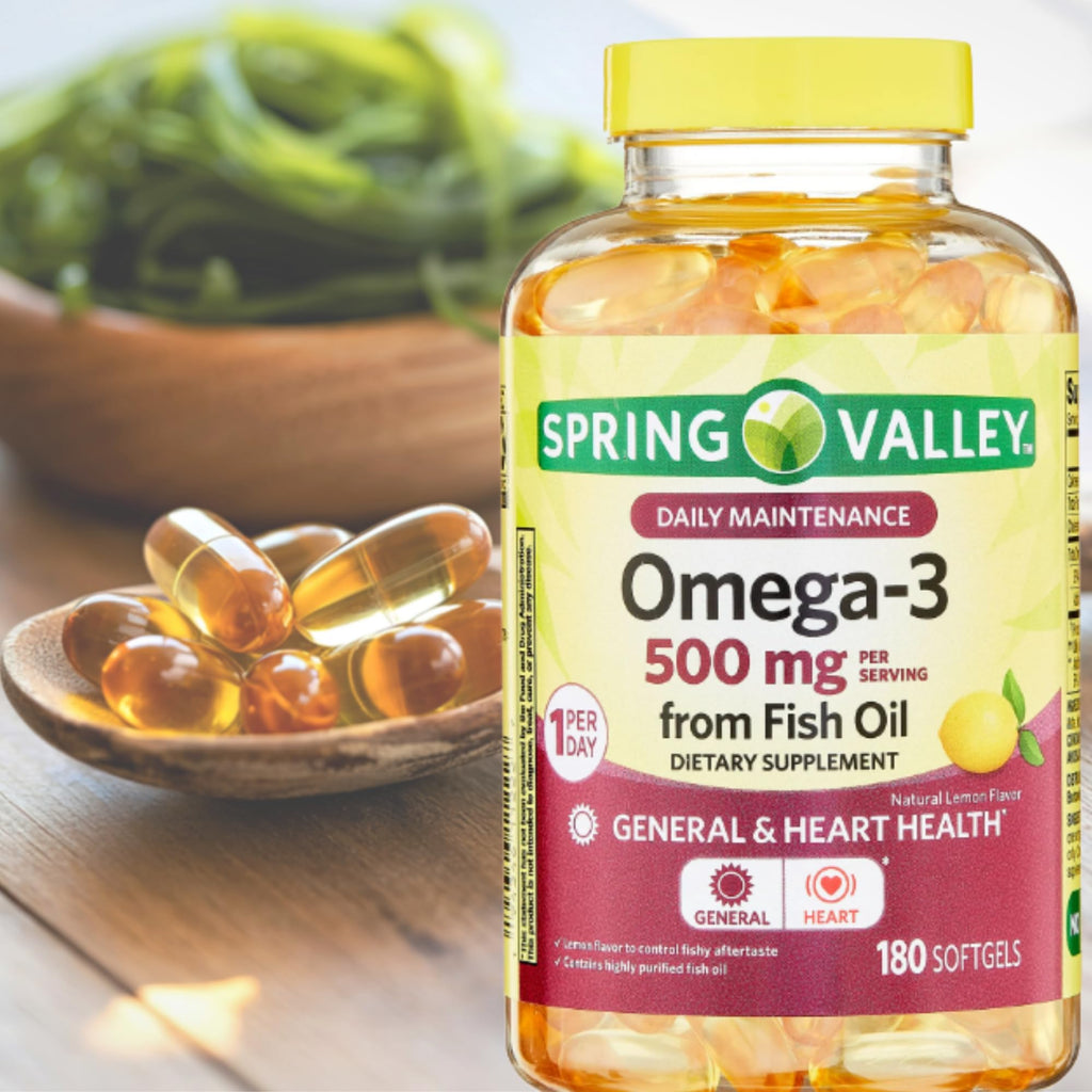 Omega 3 500mg 180 Softgels Fish Oil Dietary Supplements E558267