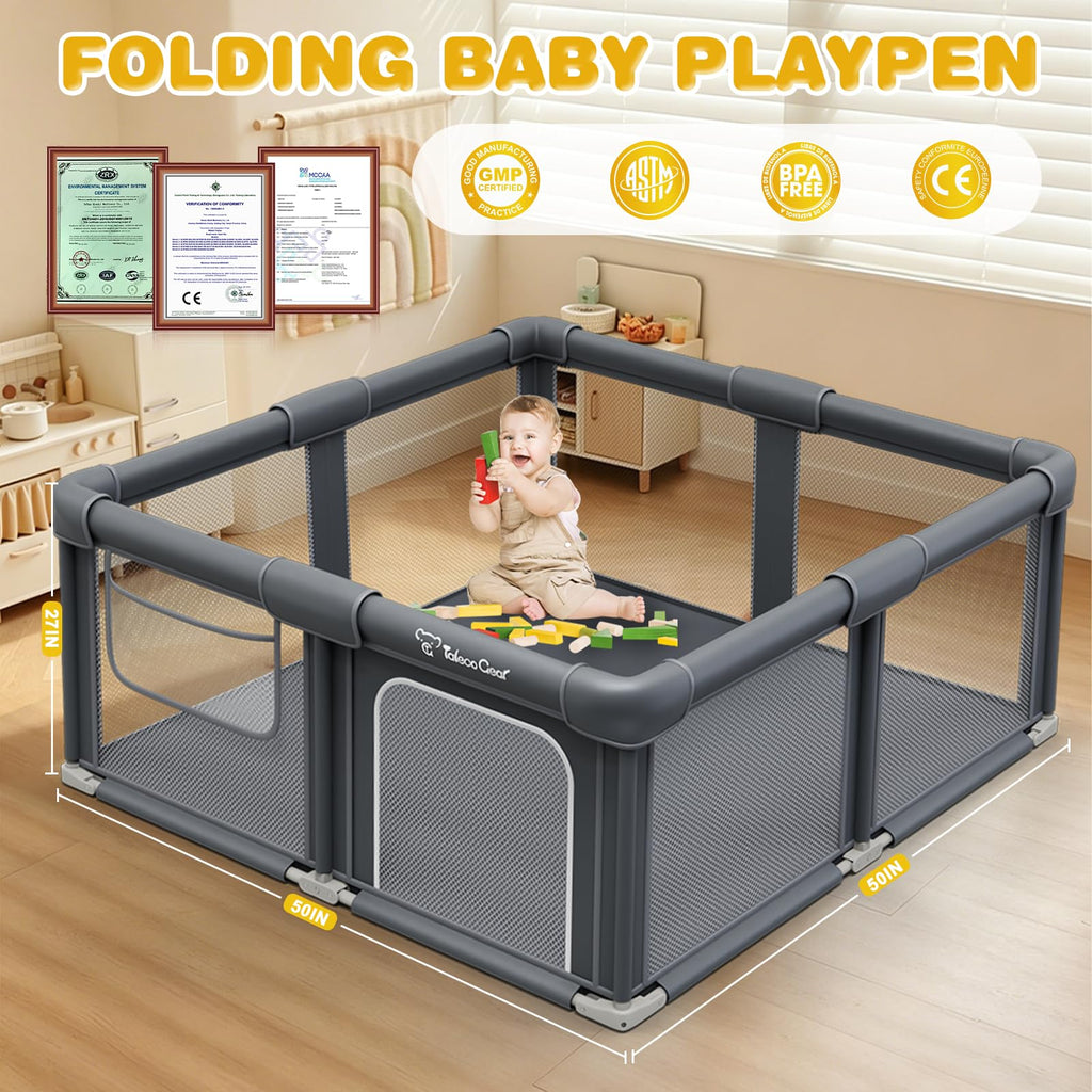 Foldable Baby Playpen with Mat G46949