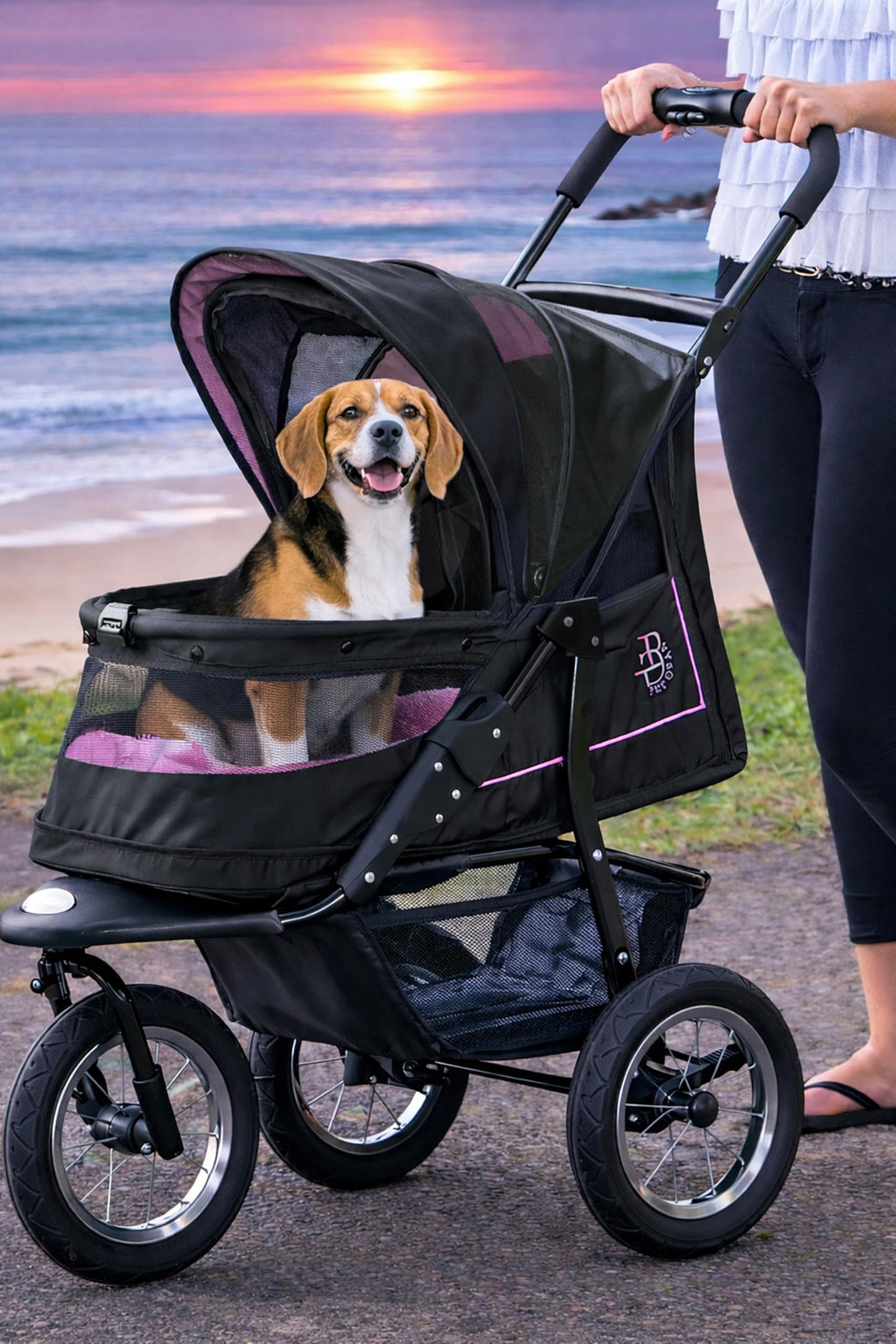 No-Zip Pet Stroller for Cats/Dogs L9816