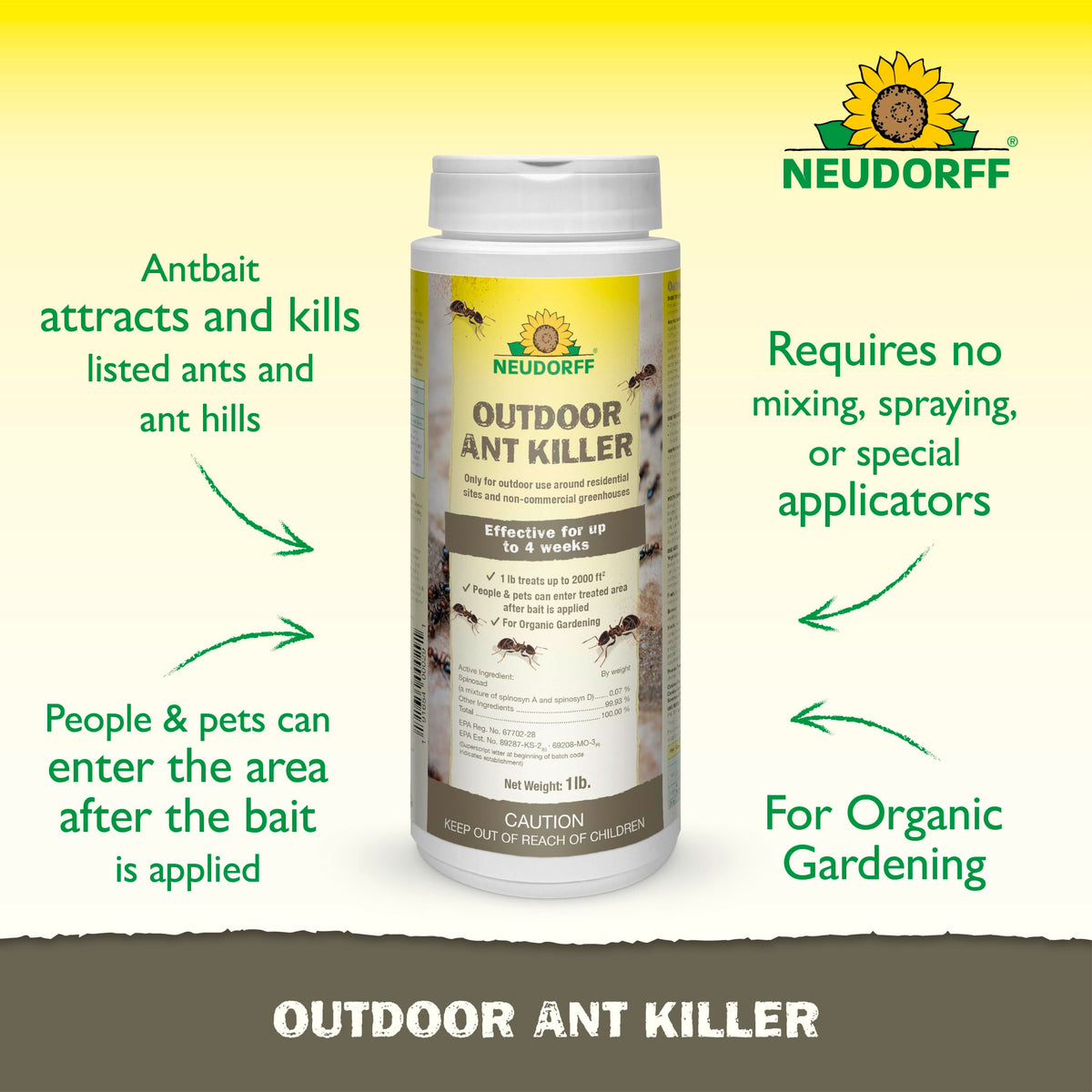 Outdoor Ant Bait Granules 1 LB B786438