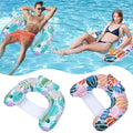 2 Pack Inflatable Pool Float Chair with Cup Holder W826637