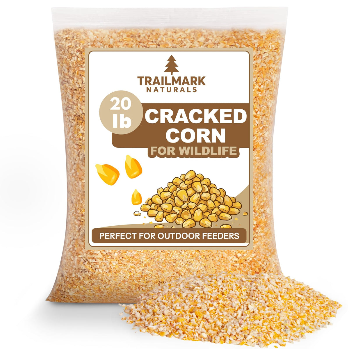 Cracked Corn 20 lb Bird Seed & Wildlife Feed D53821
