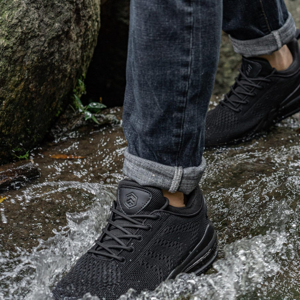Men Non Slip Waterproof Slip-on Work Shoes I2873