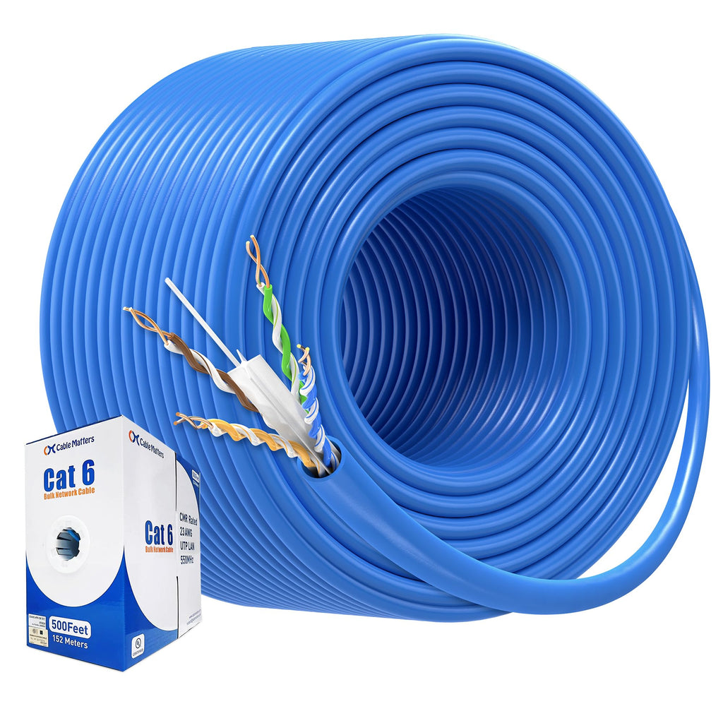 Cat 6 Cable 500ft Blue F224