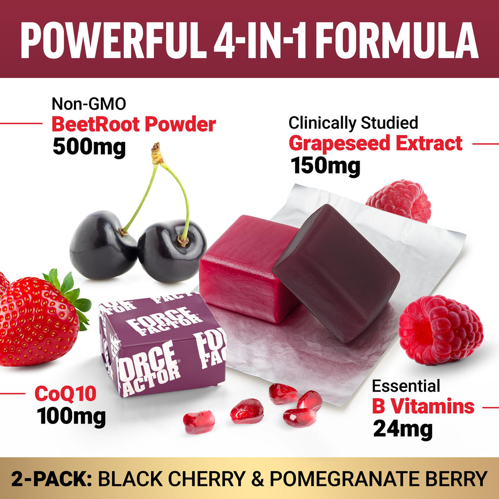 Total Beets Heart Health Blood Pressure Support Chews with CoQ10, 60 Soft S278423