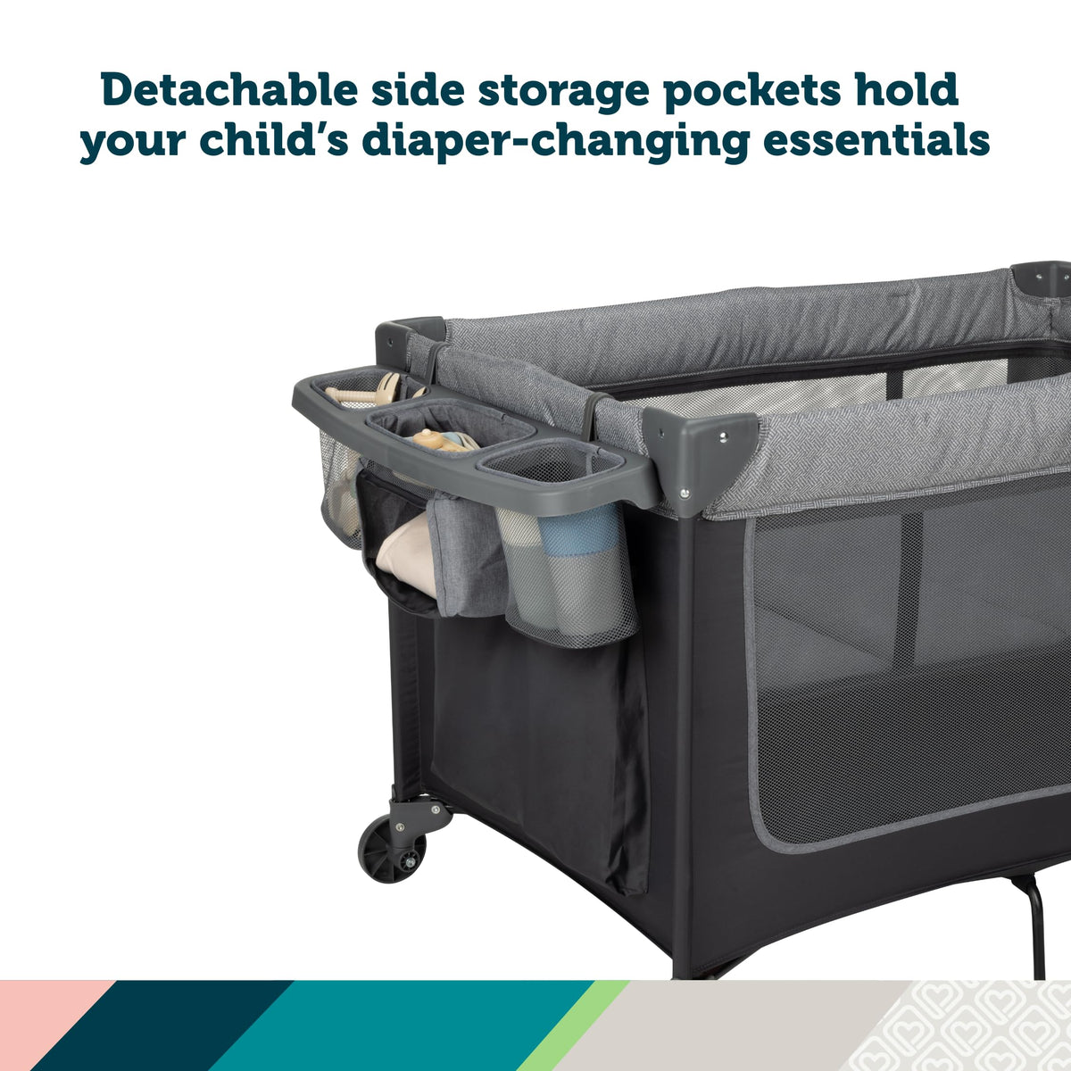 4-in-1 Portable Play Yard with Bassinet and Changer L472