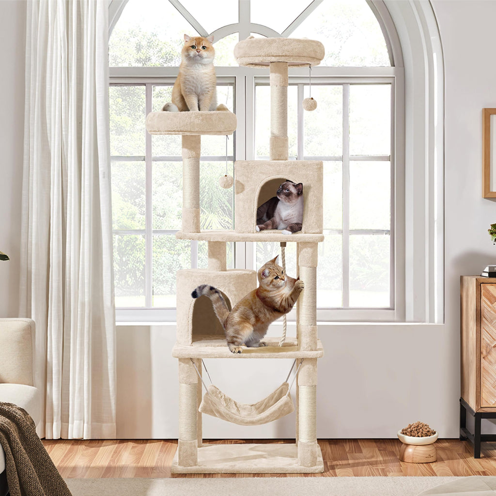 Beige 70.5in Multi-Level Cat Tree C2906