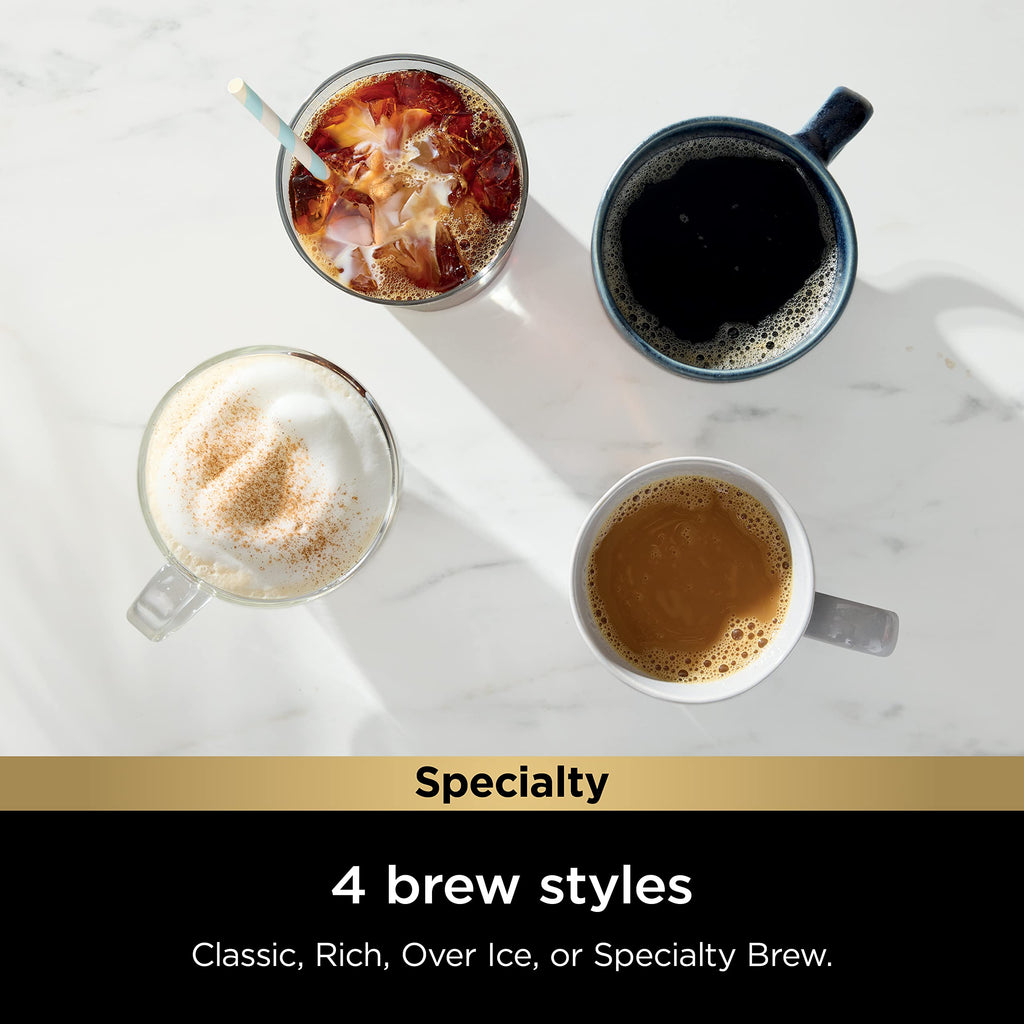 Single-Serve Coffee Maker with Milk Frother, Black F867983