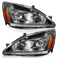 Black Headlight Assembly Left+Right D457