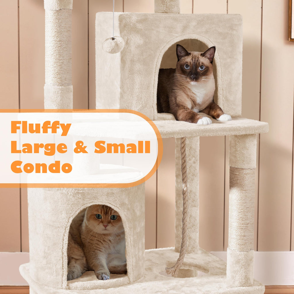 Beige 70.5in Multi-Level Cat Tree C2906