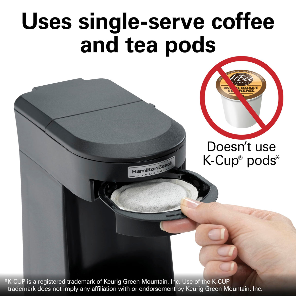 Black Single Serve Pod Coffeemaker T12313