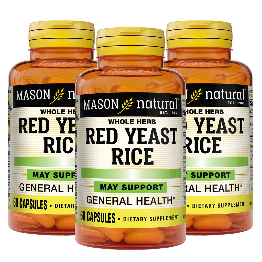 Red Yeast Rice Herbal Supplement 60 Capsules Pack of 3 K983634