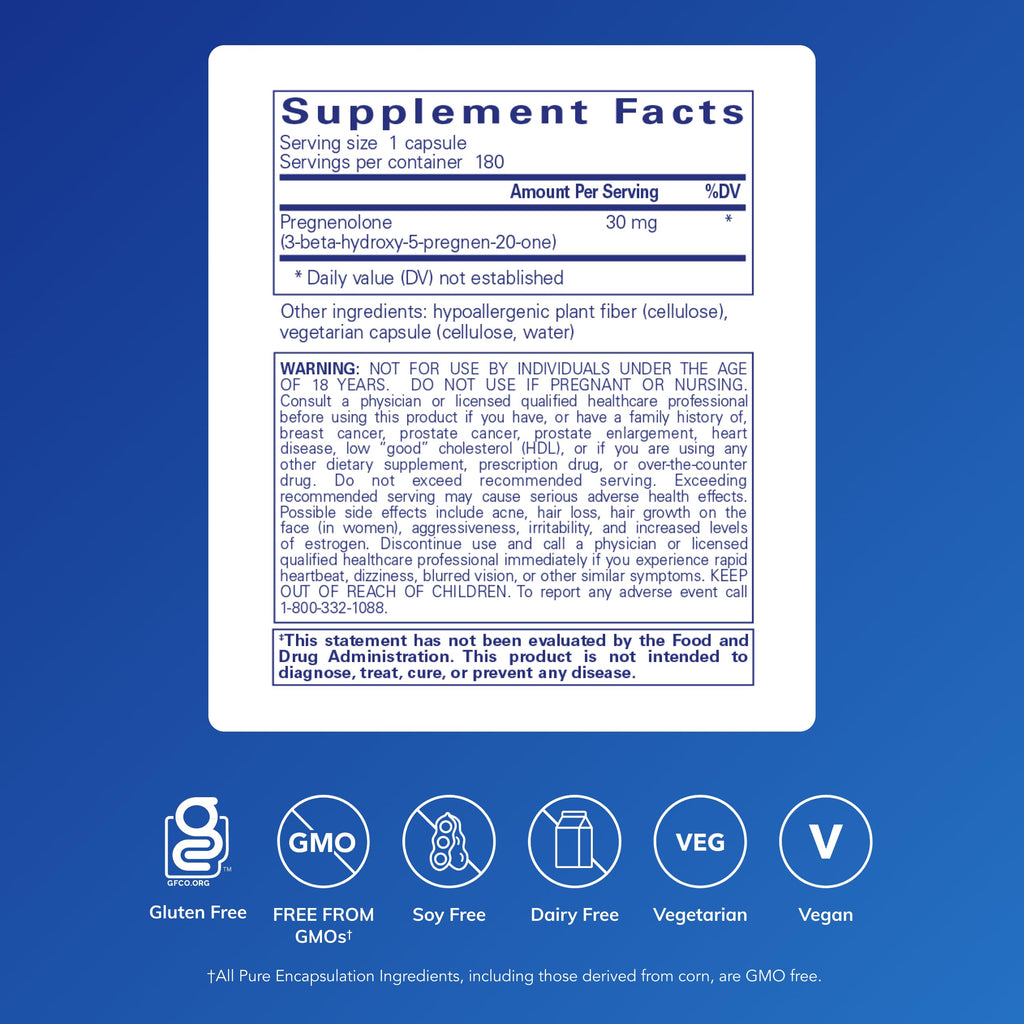 Pregnenolone 180 Capsules R924