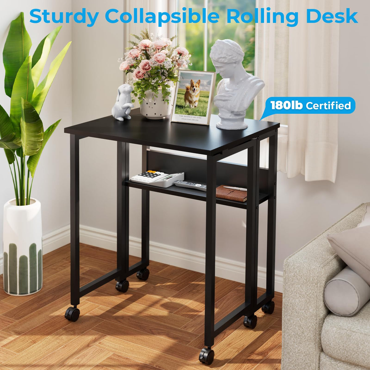 Folding Desk with Wheels V192865