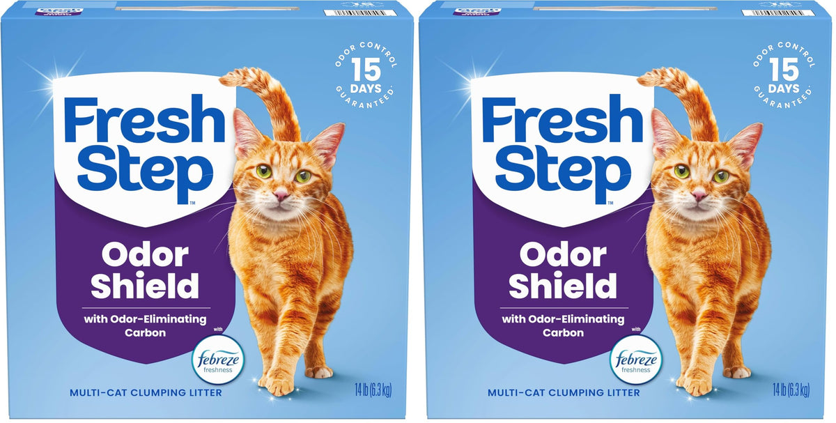 Clumping Cat Litter Multi-Cat Odor Control 14 lbs Pack of 2 Y83042