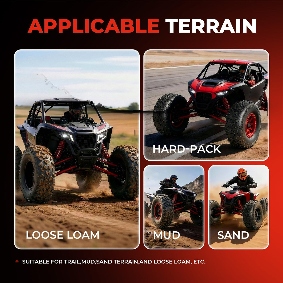 19x7-8 ATV/UTV Tires Set of 2 V96705