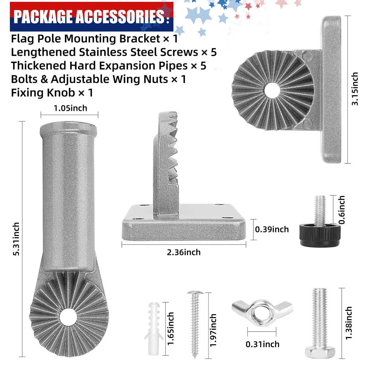 Heavy Duty Aluminum Flag Pole Holder D93168