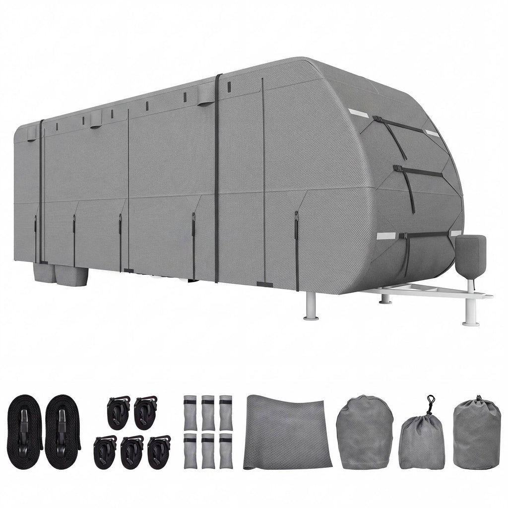 24-27FT Travel Trailer Cover 9-Layers Non-Woven Fabric K972