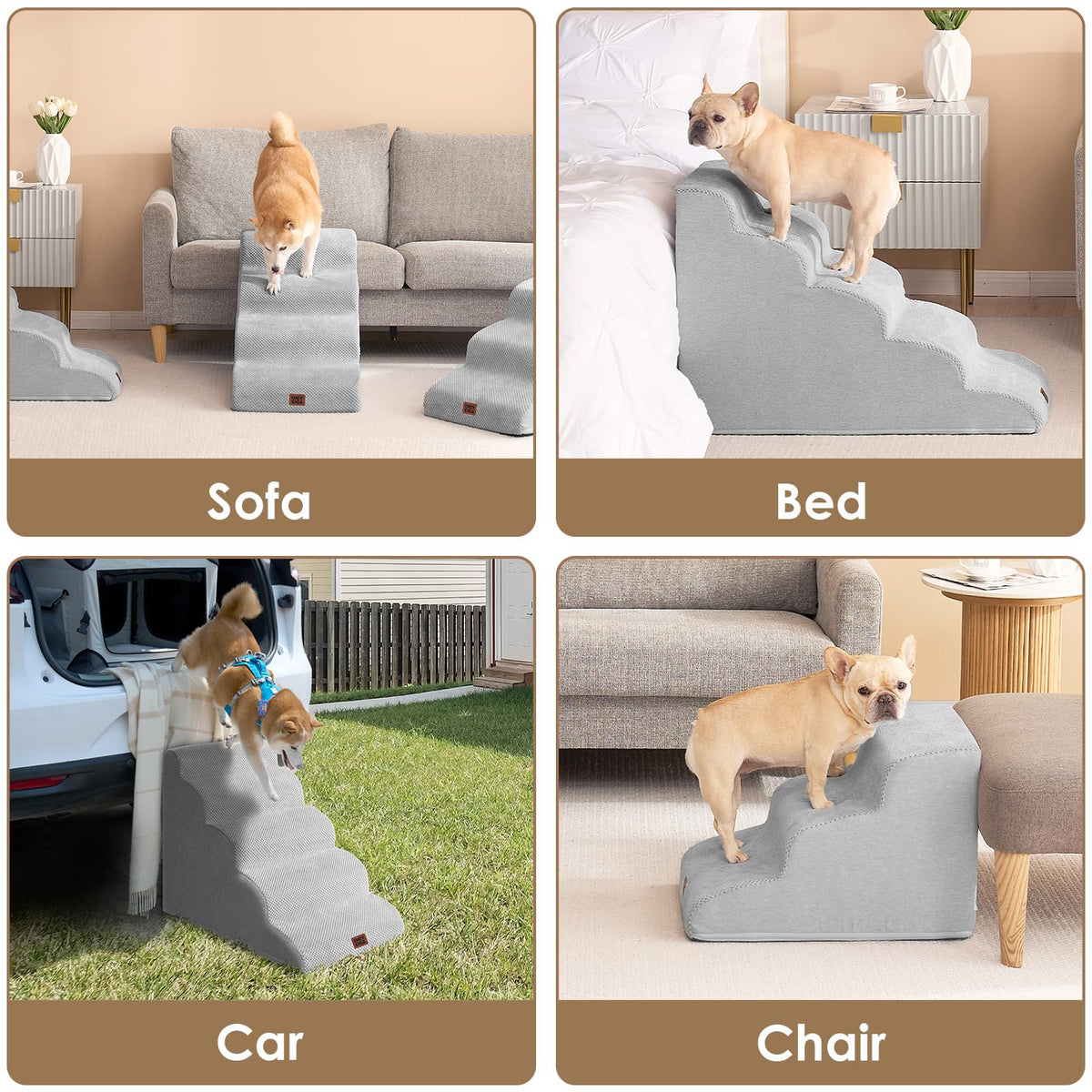 Curved Dog Stairs Ramp 4-Step T795