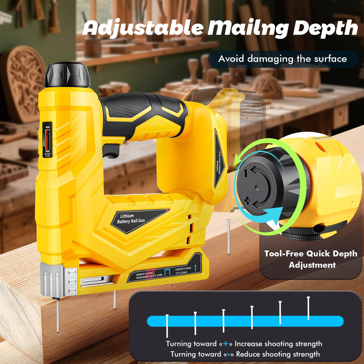 18 Gauge Cordless Brad Nailer and Narrow Crown Stapler L9583