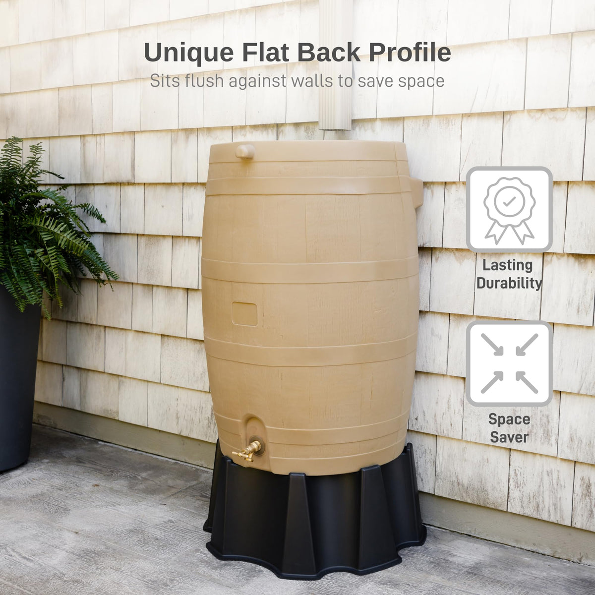 50-Gallon Rain Water Collection Barrel with Brass Spigot Q25055