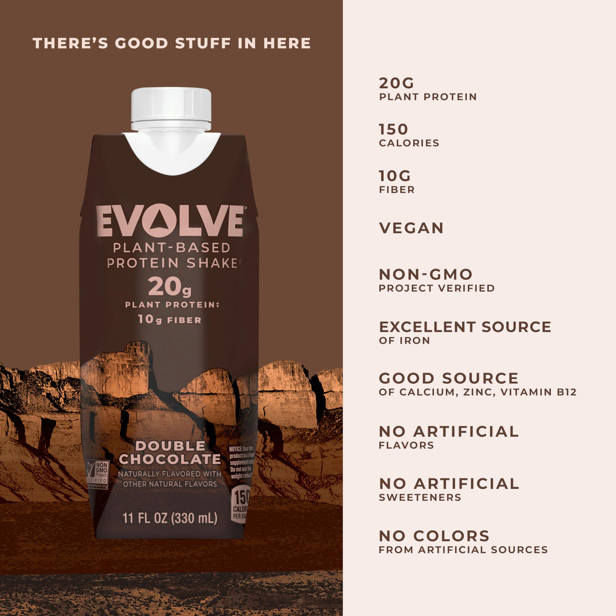 Double Chocolate Vegan Protein Shake 11 Fl Oz Pack of 12 L4552