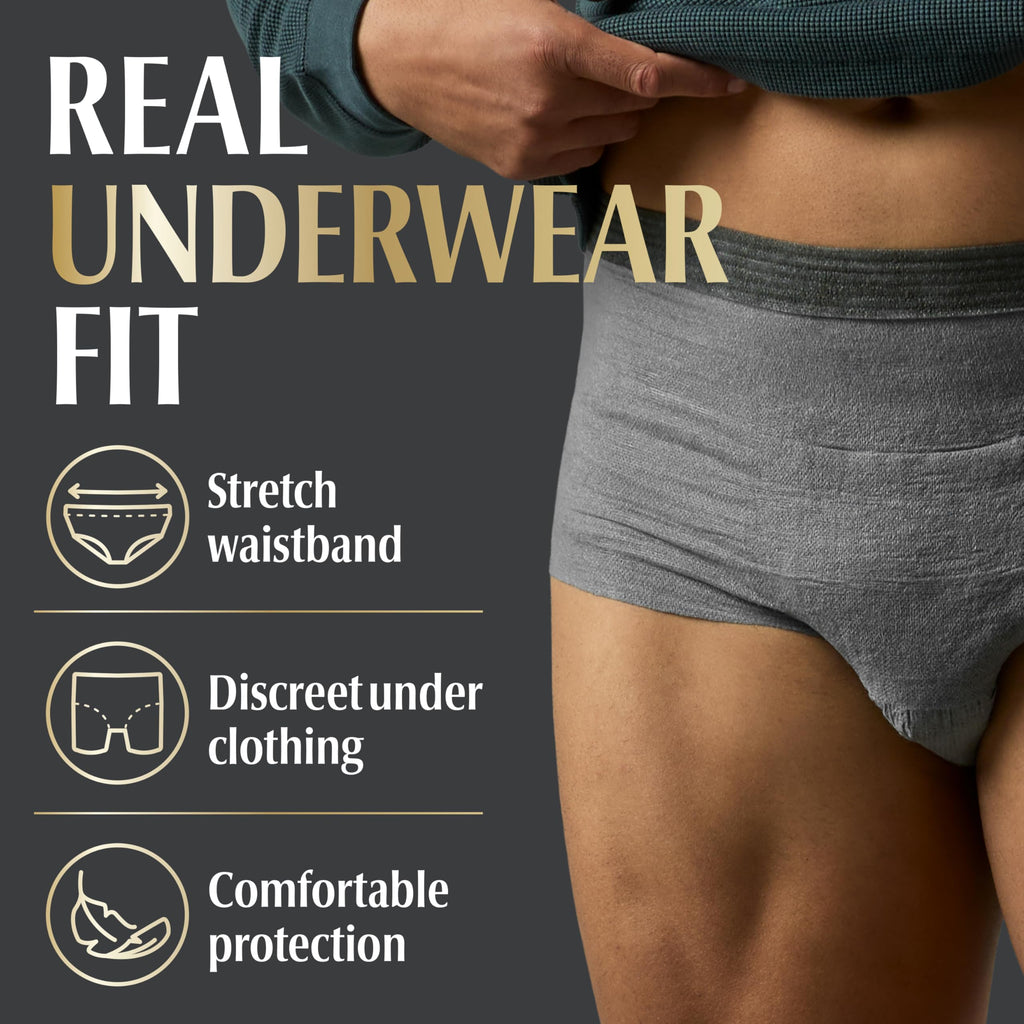 L/XL Incontinence Underwear for Men, 12 Count U63886