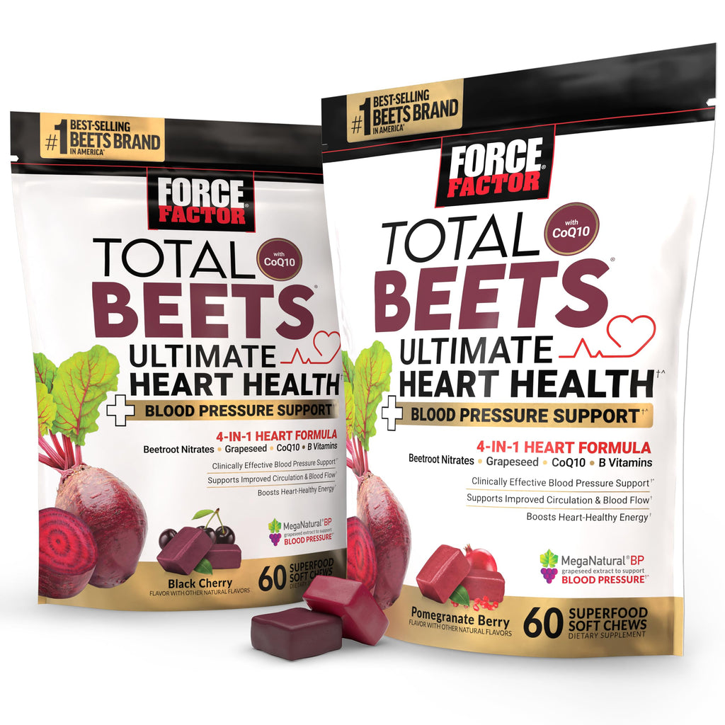 Total Beets Heart Health Blood Pressure Support Chews with CoQ10, 60 Soft S278423