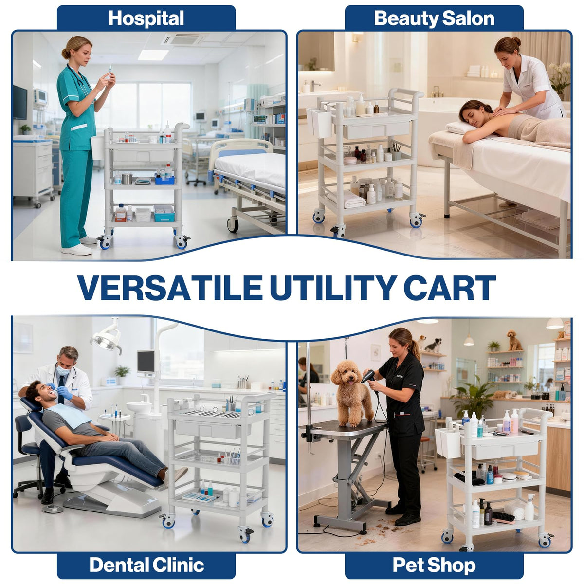 Medical Mobile Trolley Cart 3 Tier Z189463