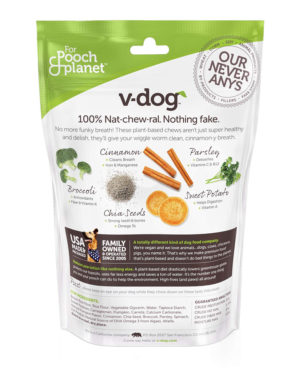 Vegan Dental Dog Bones 8 Ounces I5162