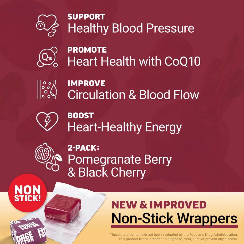 Total Beets Heart Health Blood Pressure Support Chews with CoQ10, 60 Soft S278423