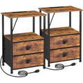 Nightstands Set of 2 with Charging Station J867