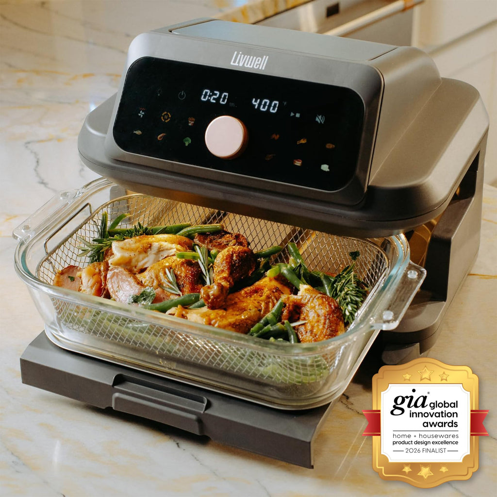 6-Quart Glass Air Fryer with Touch Screen & Drawer U2525