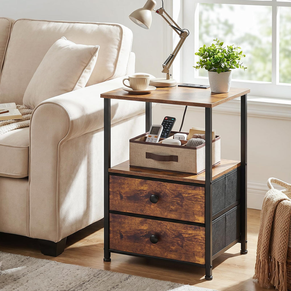 Nightstands Set of 2 with Charging Station J867