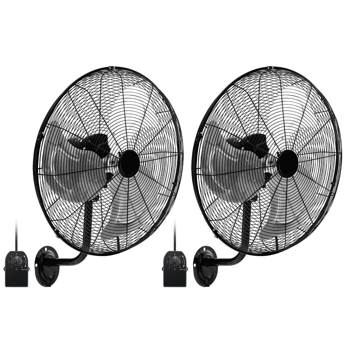 20 Inch 3-Speed Oscillating Metal Wall Fan Z130198