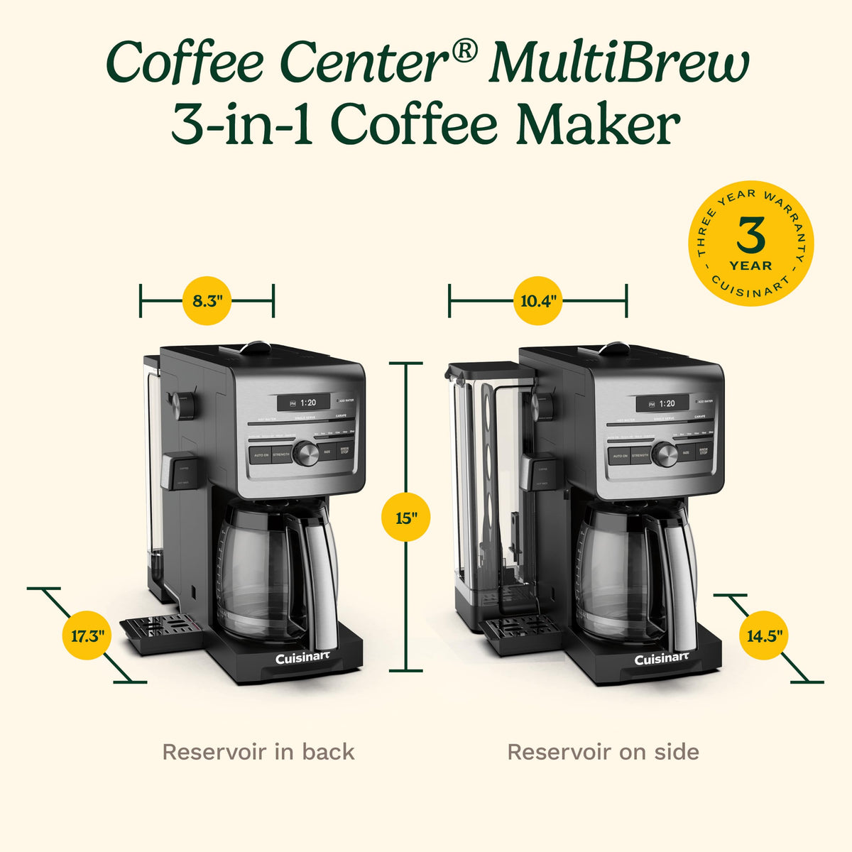3-in-1 12 Cup Programmable Coffee Maker C2401