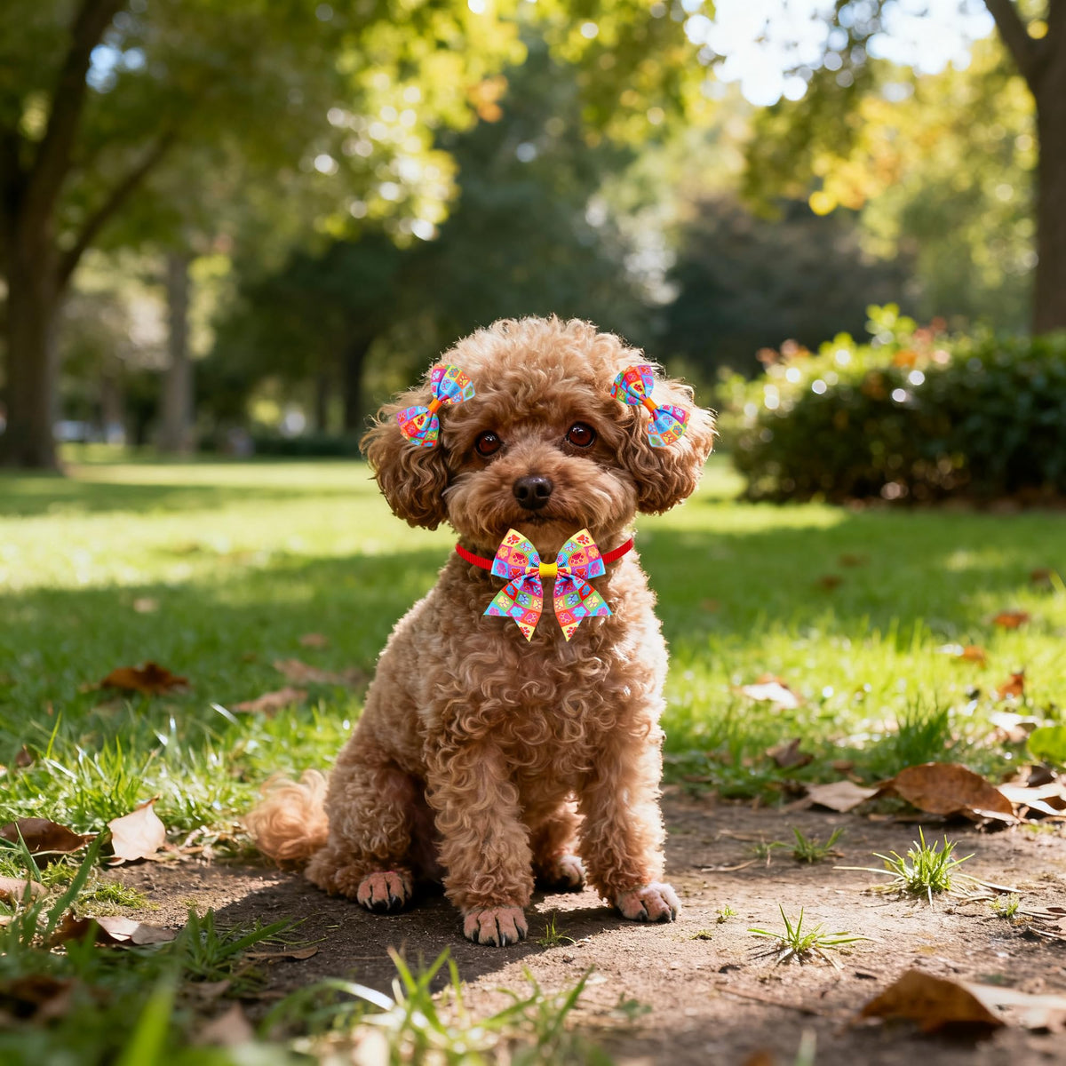 120PCS Dog Bows Collar Flowers and Bowties Grooming Accessories K750