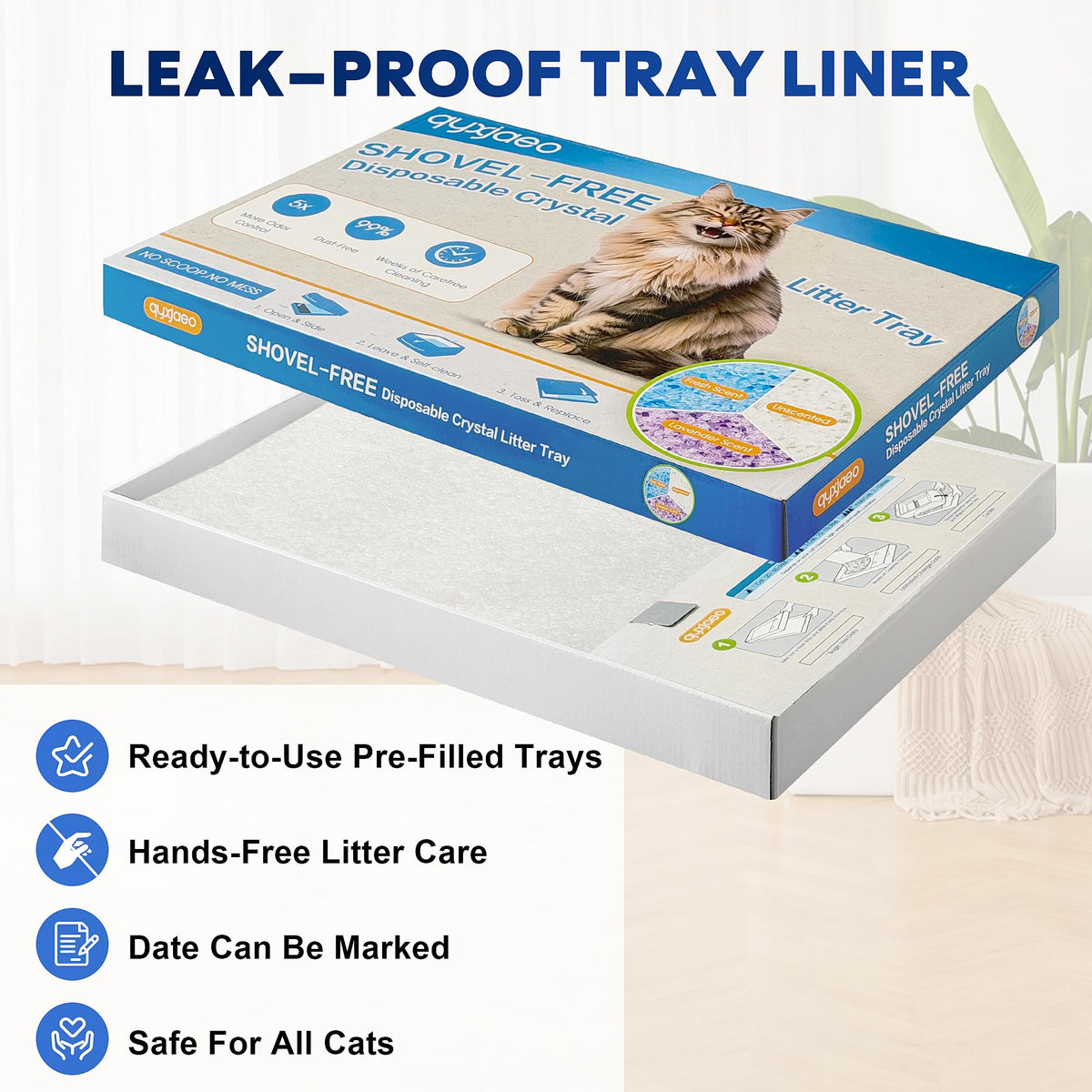 Crystal Cat Litter Tray Refill White 6-Pack V942451