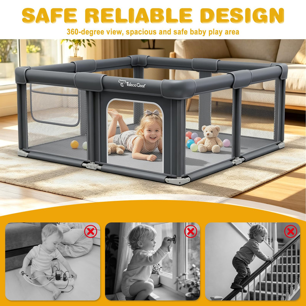 Foldable Baby Playpen with Mat G46949