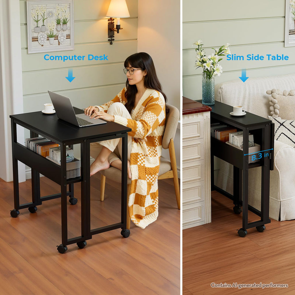 Folding Desk with Wheels V192865