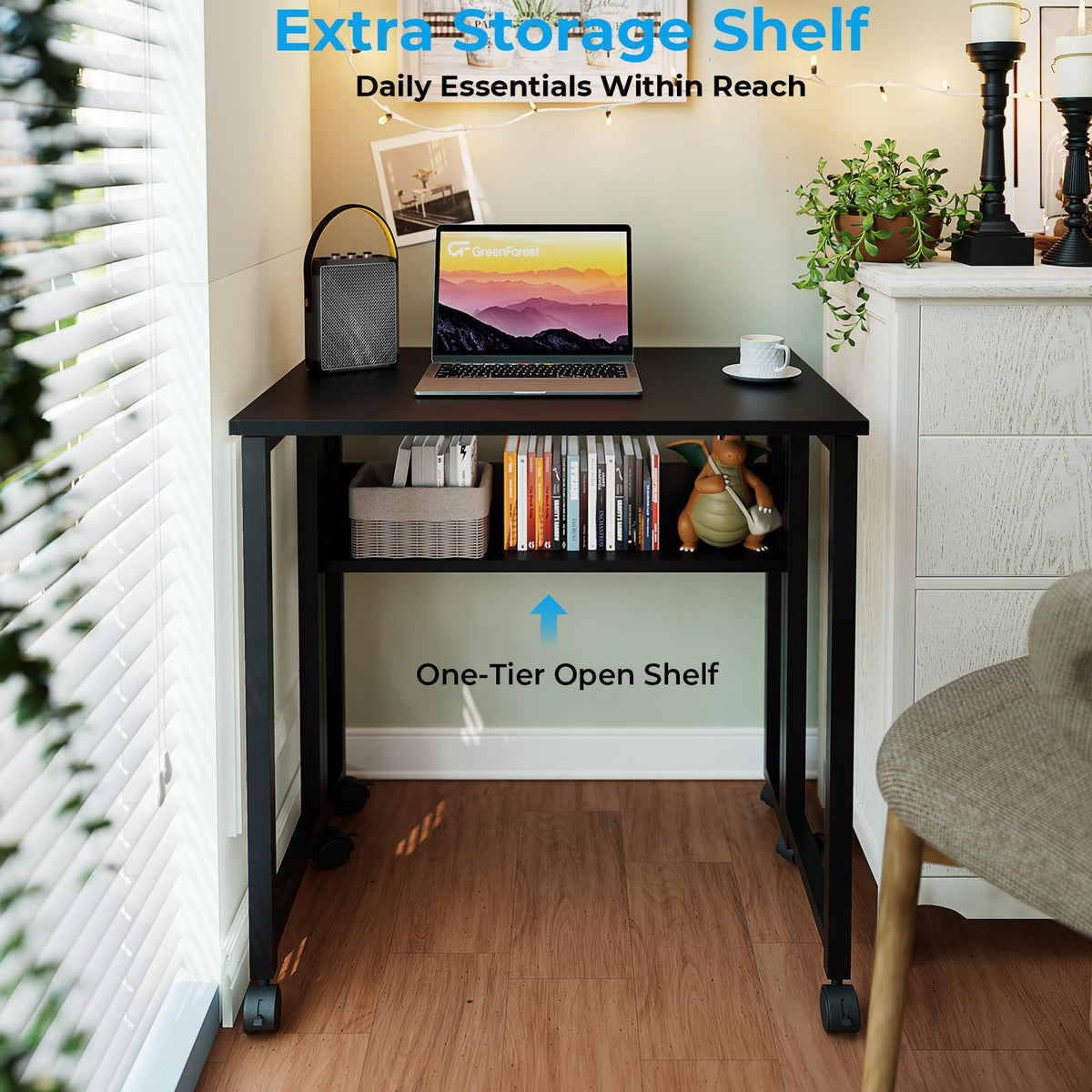 Folding Desk with Wheels V192865
