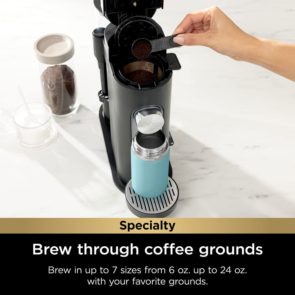 Single-Serve Coffee Maker with Milk Frother, Black F867983